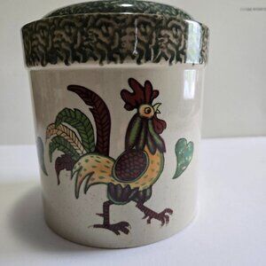 Ceramic Poppytrail Rooster Canister